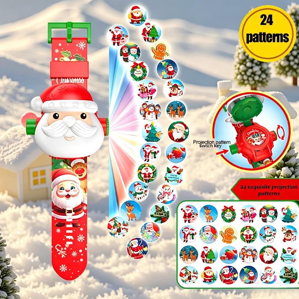 Kids Educational Watch - Рождественские проекционные часы, развивающие игрушки в