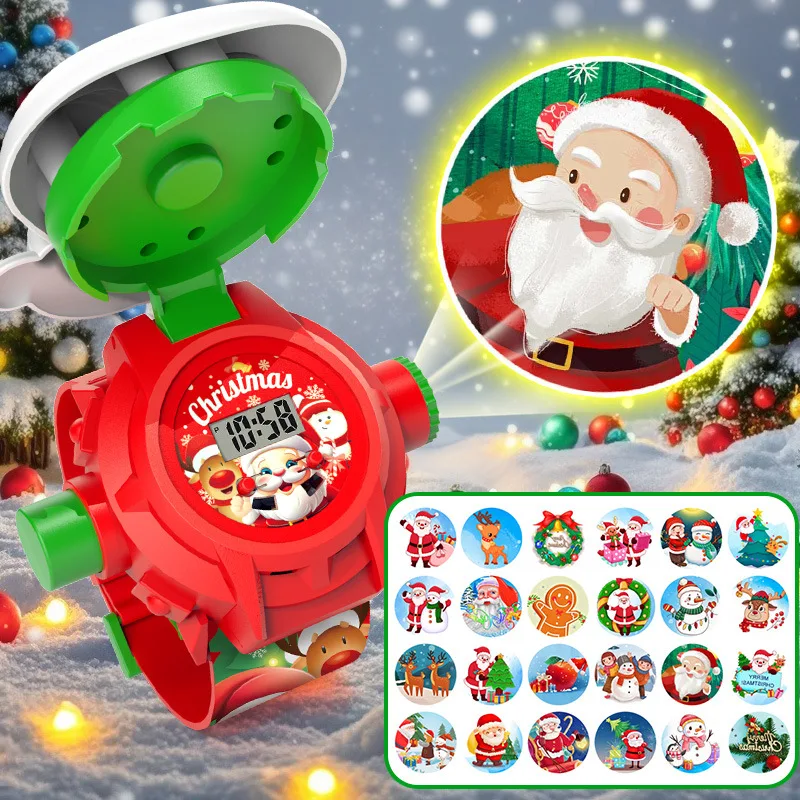 Kids Educational Watch - Рождественские проекционные часы, детские развивающие игрушки