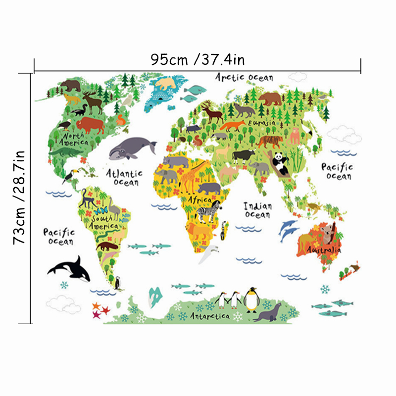 Виниловые наклейки на стену «К – обзор и цена Puzzle Map World